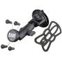 Ram Mount Twist Lock Suction Cup Mount with Universal X-Grip Cell Phone Holder, Black, RAM-B-166-UN7U