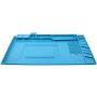 MMOBIEL Anti-Static Non-Slip Magnetic Silicone Repair Mat. Multi Work Station Soldering Mat (45 x 30 cm) 680g (Blue)