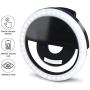 GLOUE Selfie Light Ring Led Circle Clip-on Selfie Fill Light with 36 Led Bubbles USB Rechargeable Portable for iPhone Smart Phones, Pads, Makeup Mirrors-Black 1 Pack GLOUE Selfie Light Ring Led Circle Clip-on Selfie Fill Light with 36 Led Bubbles USB Rechargeable Portable for iPhone Smart Phones, Pads, Makeup Mirrors-Black 1 Pack