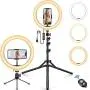 10.2" Selfie Ring Light with Phone Tripod Stand and Table Tripod and Phone Holder, MOSFiATA Upgraded Dimmable Camera Ring Light for TikTok/YouTube/Live Stream/Makeup/Photography 10.2" Selfie Ring Light with Phone Tripod Stand and Table Tripod and Phone Holder, MOSFiATA Upgraded Dimmable Camera Ring Light for TikTok/YouTube/Live Stream/Makeup/Photography