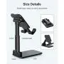 Elihome Cell Phone Stand, Foldable Portable iPad Stand Adjustable Phone Holder for Desk Sturdy Metal Desktop Stand Compatible with Smartphone iPad Tablet Kindle Elihome Cell Phone Stand, Foldable Portable iPad Stand Adjustable Phone Holder for Desk Sturdy Metal Desktop Stand Compatible with Smartphone iPad Tablet Kindle
