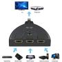 HDMI Switch,GANA 3 Port 4K HDMI Switch 3x1 Switch Splitter with Pigtail Cable Supports Full HD 4K 1080P 3D Player