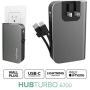 myCharge Portable Charger with Built in Cables & Wall Plug [iPhone + USB C] 6700 mAh 18W Hub Turbo Fast Charge Power Bank Cell Phone External Battery Pack for Apple Lightning & Android for Samsung