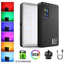 Weeylite RGB Video LED Light, CRI95+ RGB 360° Full Color 20 Light Effects, Built-in Rechargeable Battery, Aluminum Body, OLED Screen, 2500K-8500K Fill Light Panel for YouTube DSLR Studio Outdoor Video