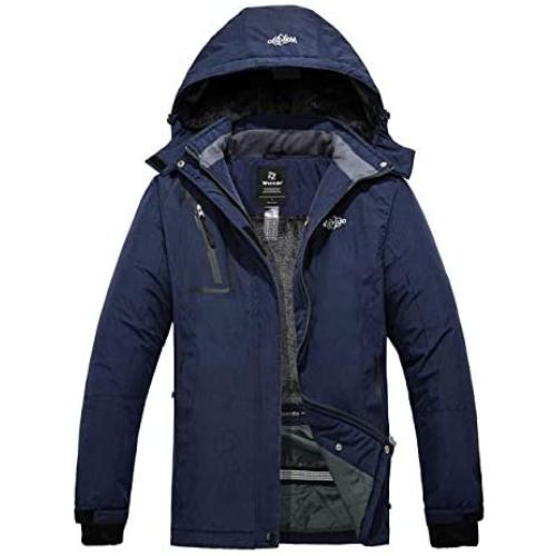 Wantdo Womens Mountain Waterproof Ski Jacket Windproof Rain Jacket Winter Warm Snow Coat
