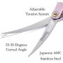 Moontay 6.5" Professional Curved Pet Grooming Scissor, Dog Cat Grooming Shear/Scissor with Ultra-Light Aeronautical Aluminum Handle, 440C Japanese Stainless Steel Grooming Scissor