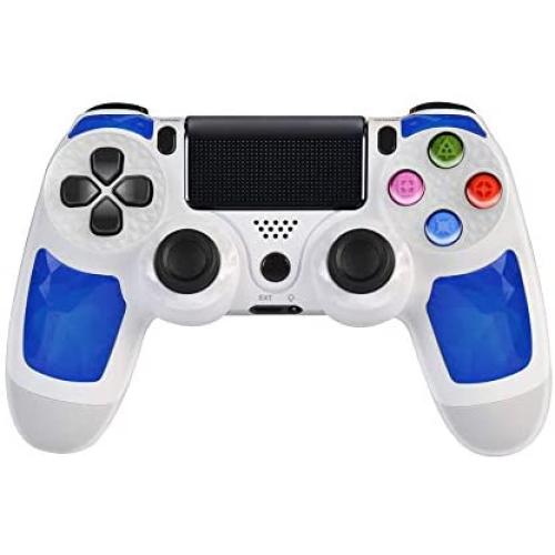 PS4 Controller Wireless Bluetooth Gamepad for Playstation 4 Clickable Touch Panel Joypad – Joystick with Sixaxis,Compatible with All PS4 Models & PC (Blue)