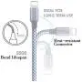 Manords Phone Charger, 4 Pack(3+6+6+10ft) Long High-Speed Nylon Braided Phone Cable Compatible with Phone Xs/Max/XR/X/8/8Plus/7/7Plus/6S/6S Plus and More (Gray White)