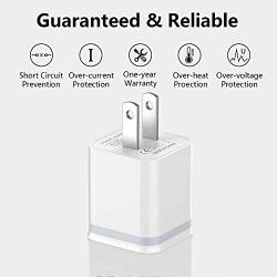 Phone Charger Cable 3ft 6ft 10ft with Wall Plug, LUOATIP 5-Pack Long Charging Cord + Dual Port USB Block Cube Adapter Replacement for iPhone 11 XS/XS Max/XR/X 8/7/6/6S Plus SE/5S/5C, Pad, Pod