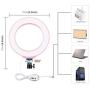 LED Video Light 72pcs LED 3 Color Lighting Mode Adjustable USB Port Ring Fill Light PULUZ PU378F 2835