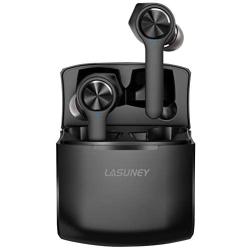 LASUNEY Bluetooth 5.0 True Wireless Earbuds with Wireless Charging Case for iPhone Android, 42H Cyclic Playtime Waterproof TWS Stereo Headphones with mic, in-Ear Earphones Headset for Sport