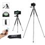 Fotopro Phone Tripod Stand, 39.5 Inch Lightweight Travel Tripod for iPhone with Remote Control, Aluminum Compact Camera Tripod for Nikon, Samsung, Huawei, Vlog Tripod for Tiktok YouTube