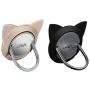 Cat Phone Ring Holder for Magnetic Car Mount, Phone Finger Ring for Magnet Mount, Finger Ring Stand Compatible for iPhone XS/XS Max/XR (2 Pack, Black/Gold)