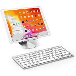 OMOTON Ultra-Slim Bluetooth Keyboard Compatible with iPad 10.2-inch/ 9.7-inch, iPad Air 10.5, iPad Pro 11/12.9, iPad Mini 5/4, iPhone and Other Bluetooth Enabled Devices, White