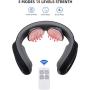 Neck Massager with Pulse Heat, Smart Cordless Cervical Vertebra Massager with 3 Modes 15 Speeds for Home, Car, Office, Outdoor and Gift