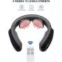Neck Massager with Pulse Heat, Smart Cordless Cervical Vertebra Massager with 3 Modes 15 Speeds for Home, Car, Office, Outdoor and Gift