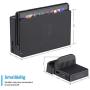 OLCLSS Nintendo Switch Dock with Bluetooth Adjustable Switch Docking Station with Type-C Input Interface Mini HDMI Video Conversion Dock Base with LED Indicator for Nintendo Switch Host
