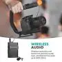 Movo MicRig-W1 Wireless Microphone + LED Light Filmmaker Bundle - Video Handle Camera Stabilizer with Wireless Lavalier Microphone Compatible with DSLR, Mirrorless Cameras, iPhone, Android Smartphones