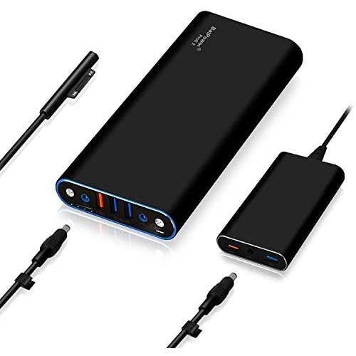 BatPower ProE 2 ES10B 148Wh MS Surface External Battery for Surface Book 2 1 Laptop 3 2 1 Power Bank Surface Pro X 7 6 5 4 3 2 RT Go Portable Charger, USB QC 3.0 Quick Charge for Tablet or Smartphone