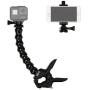 SIOTI Jaws Flex Clamp Mount with Adjustable Goose Neck and Cellphone Tripod Adapter Mount Compatible with GoPro Hero4 Session,Hero4,Hero3+,Hero3,Hero2,Hero Cameras and iPhone Samsung Most Smartphone