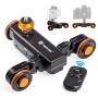 TARION Y5D Autodolly Electric Slider Motorized Pulley Car Cine Dollies Rolling Skater with Wireless Remote for DLSR Camera Video Camcorder Smart Phone