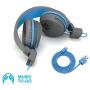 JLab Audio Neon Headphones On-Ear Feather Light (Bluetooth, Blue)