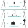 12" LED Selfie Ring Light with Tripod Stand & Cellphone Holder for Live Stream/Makeup/YouTube Video, Dimmable Beauty Ringlight for iPhone Android Phone, Color Temperature 3000K-6000K, 162Bulbs, Remote