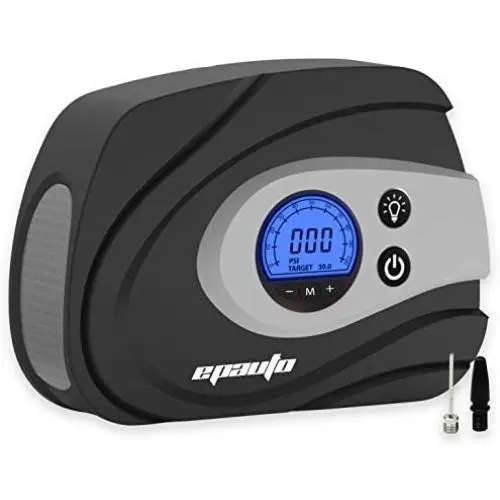 EPAuto 12V DC Auto Portable Air Compressor Pump, Preset Digital Tire Inflator by 100 PSI for Compact/Midsize Sedan SUV EPAuto 12V DC Auto Portable Air Compressor Pump, Preset Digital Tire Inflator by 100 PSI for Compact/Midsize Sedan SUV