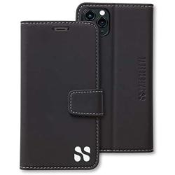 SafeSleeve EMF Protection Anti Radiation iPhone Case: iPhone 11 Pro Max RFID EMF Blocking Wallet Cell Phone Case (Black)