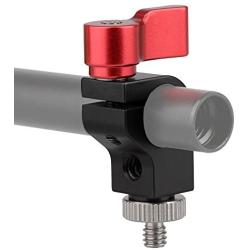 CAMVATE 15mm Single Rod Clamp Articulating with 1/4"-20 Screw(Red, 2 Pieses)