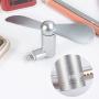 iPhone Fan, Portable Aluminum Alloy Shell Lightning Plugs Mini Cooler Rotating Fan for iPhone (Silver)