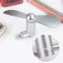 iPhone Fan, Portable Aluminum Alloy Shell Lightning Plugs Mini Cooler Rotating Fan for iPhone (Silver)