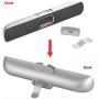 LarKoo Ultra Portable Wireles Rechargeable Handsfree Bracket Bluetooth Speaker Stereo System Phone Holder Mount Stand for Android Smartphones and Tablets iPad iPhone 5S 6 6S 7 8 Plus X (White)