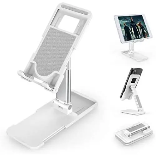 Cell Phone Stand Holder, Foldable Desktop Phone Stand, Extensiable Anti-Slip Base and Height Angle Adjustable Desk Phone Holder for iPad, Kindle, Mobile Phone, Tablet and Switch Cell Phone Stand Holder, Foldable Desktop Phone Stand, Extensiable Anti-Slip Base and Height Angle Adjustable Desk Phone Holder for iPad, Kindle, Mobile Phone, Tablet and Switch