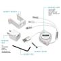 USBthere Cell Phone Charger Lock (1 Kit), Compatible with iPhone and Android, Keeps Cellular-Charging Cable and Cube Locked in Place