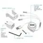 USBthere Cell Phone Charger Lock (1 Kit), Compatible with iPhone and Android, Keeps Cellular-Charging Cable and Cube Locked in Place