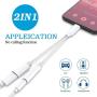 Headphones Adapter for Phone Charger Dongle 3.5mm Jack AUX Audio Cable Adaptor Music & Charging for Phone XR/8/8Plus/10/7/7Plus/X/XS Splitter Aux Adapter Earphone Converter Support iOS 12 or Higher