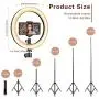 Ring Light 10" with Tripod Stand & Phone Holder for YouTube Video, Desktop Camera Led Ring Light for Streaming, Makeup, Selfie Photography Compatible with iPhone Android Ring Light 10" with Tripod Stand & Phone Holder for YouTube Video, Desktop Camera Led Ring Light for Streaming, Makeup, Selfie Photography Compatible with iPhone Android