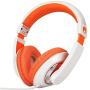 Rockpapa On Ear Stereo Headphones Earphones for Adults Kids Childs Teens, Adjustable, Heavy Deep Bass for iPhone iPod iPad MacBook Surface MP3 DVD Smartphones Laptop (White/Orange)