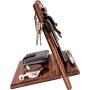 BarvA Wood Dock-ing Station Cell-Phone Smart-Watch Holder Men Charging Accessory Night-Stand Father Mobile Gadget Organizer Desk-top Dresser Storage Valet Anniversary Adult Birth-Day Graduation Gift
