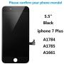 for iPhone 7 Plus Screen Replacement Black LCD Screen 5.5" Touch Display 3D Digitizer Frame Assembly Set Compatible with A1661, A1784, A1785 with Screen Protector and Repair Tools Kit