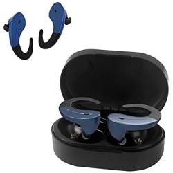 Wireless Bluetooth Earbuds 5.0 with Charging Case and Mic for iPhone Android Cell Phones Headset IPX5 Waterproof Earphones in Ear TWS Deep Bass Stereo Headphones for Sports-Blue