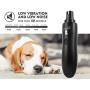 Pecute Large Dog Nail Grinder Rechargeable Electric Dog Nail Trimmer for Paw Grooming Gentle and Painless Nail Clippers for Medium and Large Dogs (2H Quick USB Charge 14H Long Work Time)