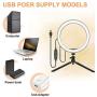 LED Ring Light - 10" Selfie Ring Light with Tripod Stand & Cell Phone Holder for Live Stream/Makeup, Dimmable Led Camera Beuty Ringlight for YouTube Video/Photography Compatible for iPhone and Android