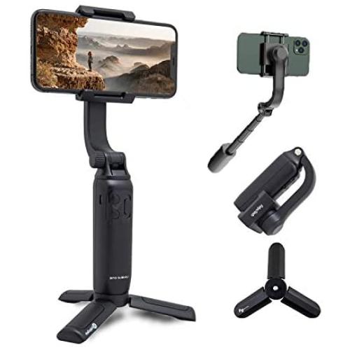 FeiyuTech Vimble One Gimbal Stabilizer for iPhone Android Smartphone, Anti-Shake Foldable Gimbal Handheld Selfie Stick Tripod Phone Holder with 18cm Extensional Stick, Vlog Youtuber Live Video TikTok