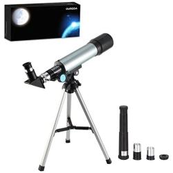 Telescope, Oumoda Travel Scope, 90 X Refractor Telescope, Astronomy Telescope Tabletop Nature Exploration Gifts Toys for Kids, Adults Sky Star Gazing, Birds Watching