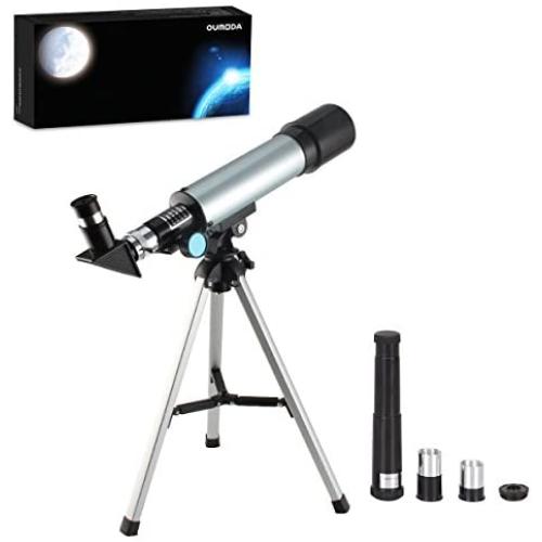 Telescope, Oumoda Travel Scope, 90 X Refractor Telescope, Astronomy Telescope Tabletop Nature Exploration Gifts Toys for Kids, Adults Sky Star Gazing, Birds Watching