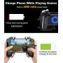 Mobile Controller with Power Bank Cooling Fan for PUβG, YONWIN L1R1 Game Trigger Joystick Gamepad Grip Remote for 4-6.5" Android IOS Phone - Latest Version Blue Light 4000mAh (Renewed)