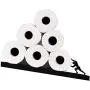 Toilet Paper Holder - Sisyphus Shelf for Toilet Paper Rolls - Bath Decor - Tilted Toilet Paper Rack - Bathroom Accessories - Black Toilet Paper Storage - Unique Tissue Paper Rolls Storage Toilet Paper Holder - Sisyphus Shelf for Toilet Paper Rolls - Bath Decor - Tilted Toilet Paper Rack - Bathroom Accessories - Black Toilet Paper Storage - Unique Tissue Paper Rolls Storage