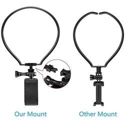 Taisioner POV/VLOG Smartphone Selfie Neck Holder Mount for GoPro AKASO Action Camera and Cell Phone Video Shoot Accessories